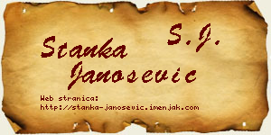 Stanka Janošević vizit kartica